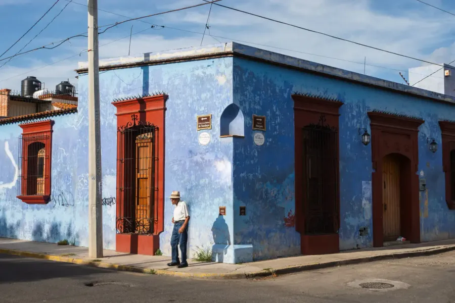 oaxaca street walking man