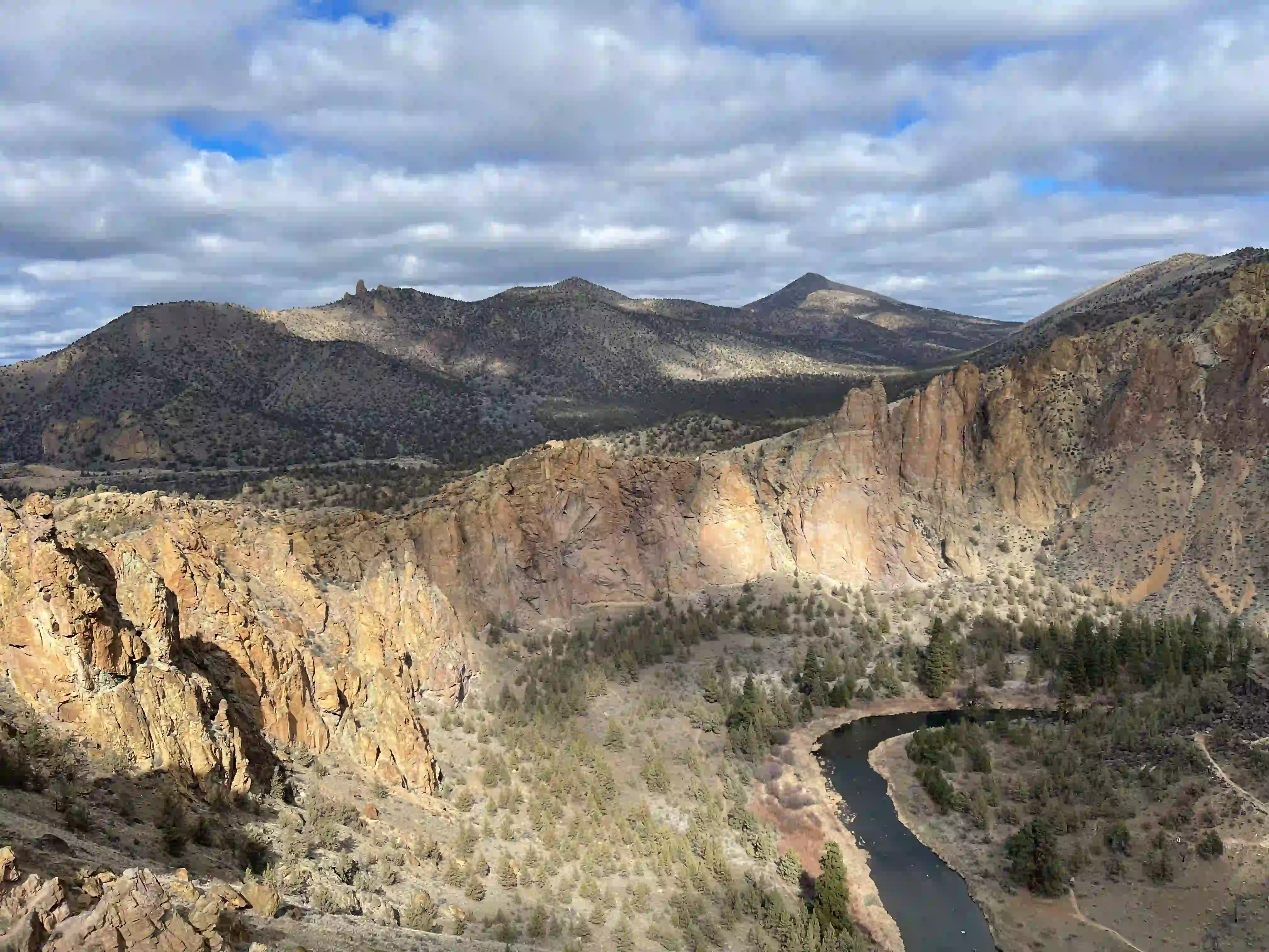A view from the Smith Rock hike in Bend, Oregon