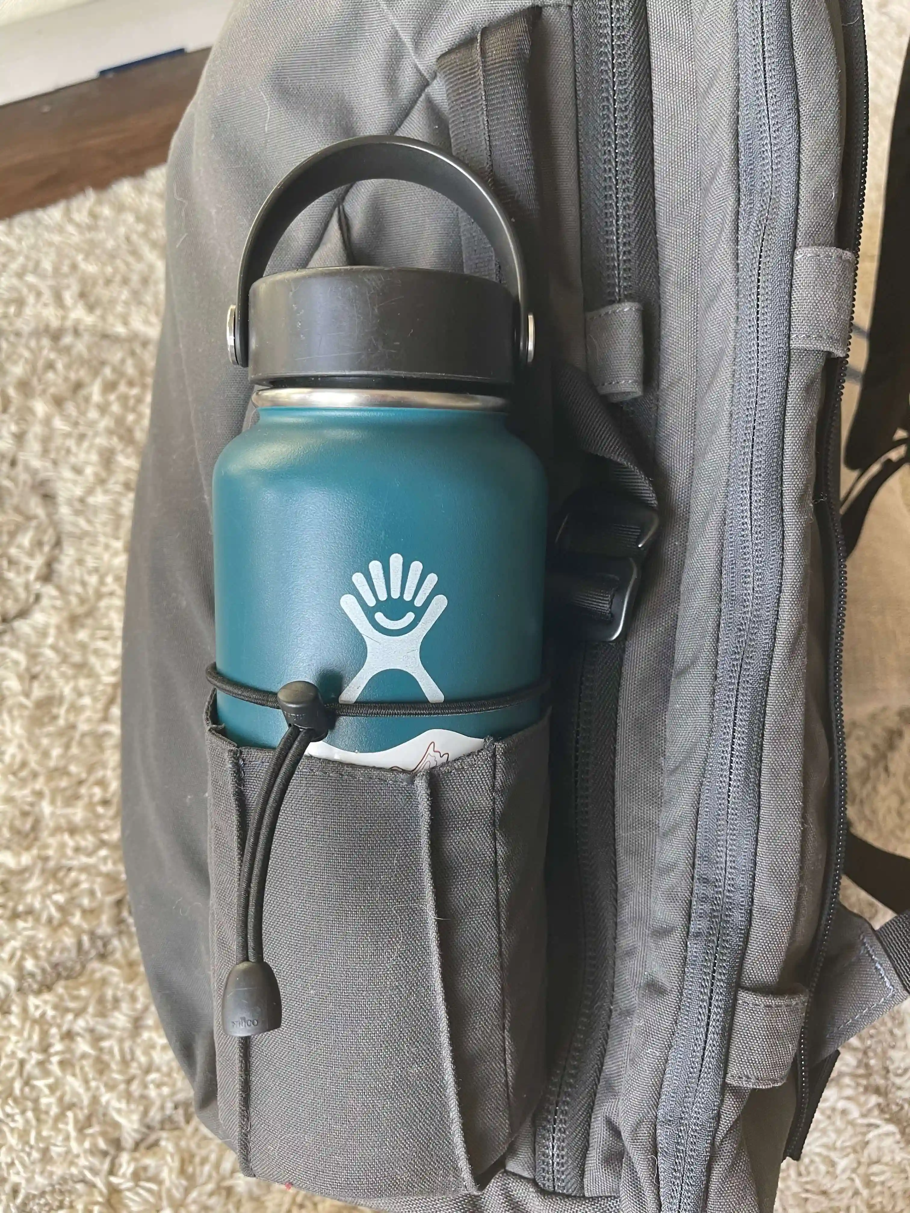 minaal carry on water bottle pocket