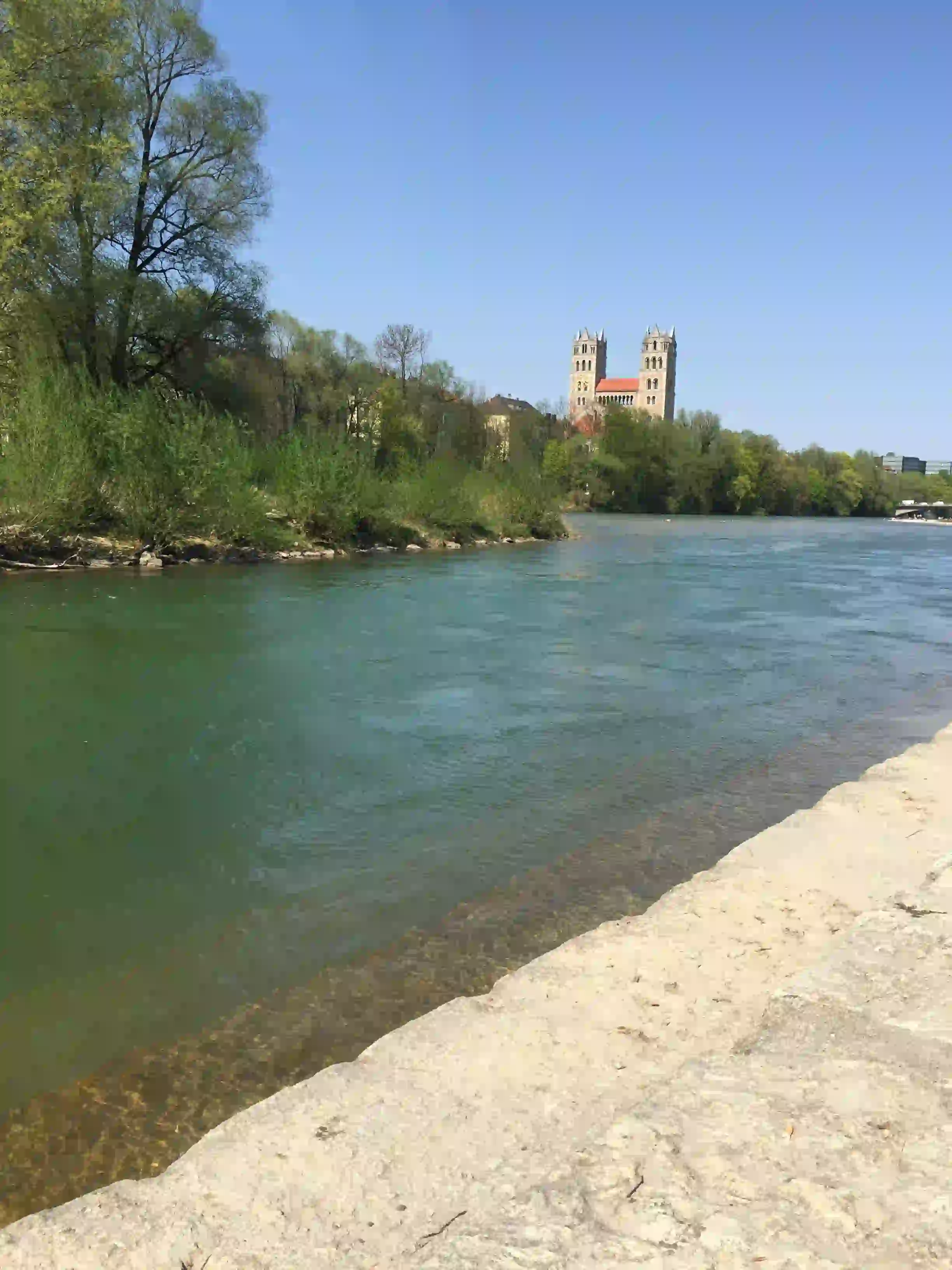 Isar river in Munich