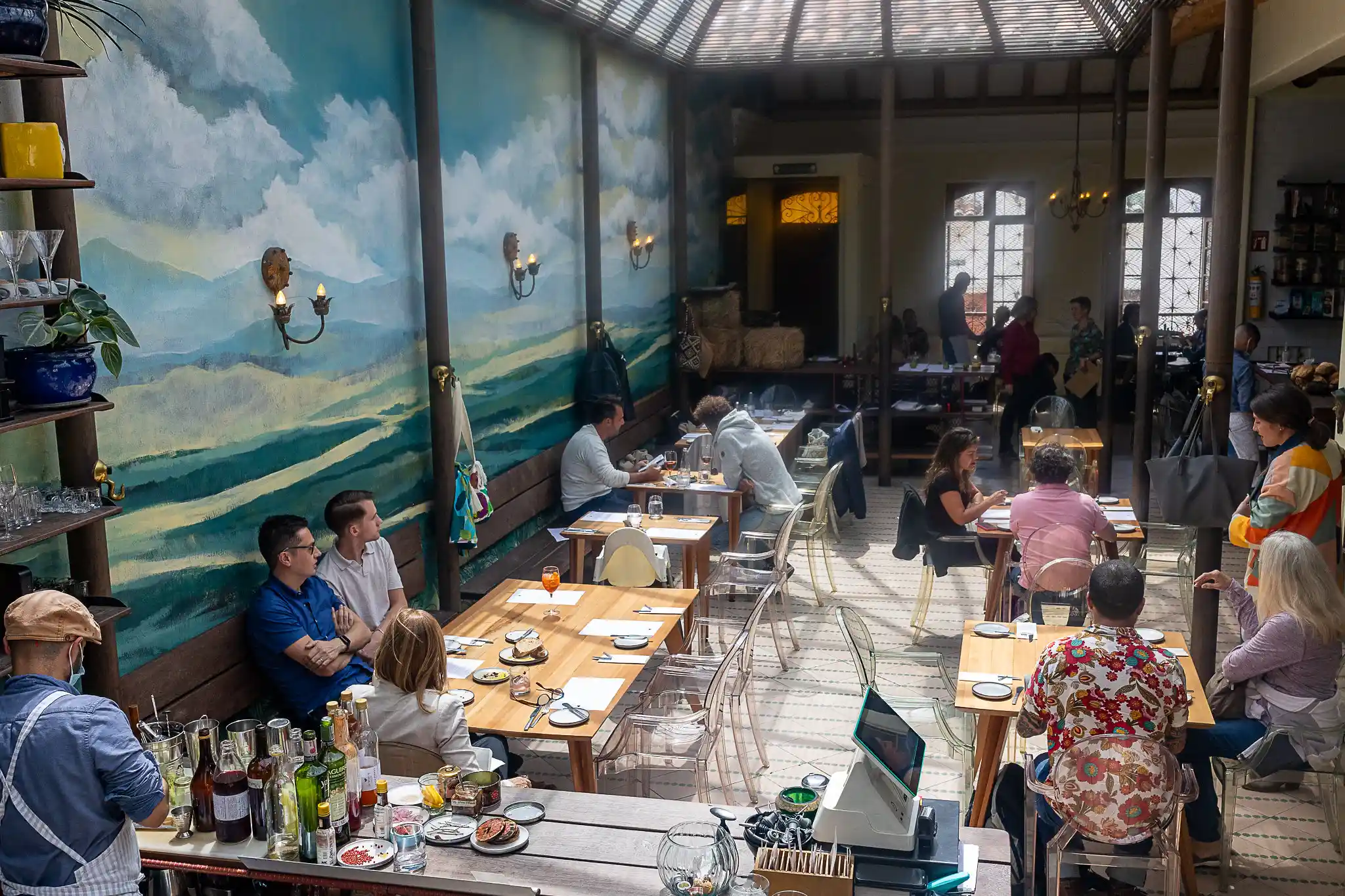Inside Prudencia restaurant in Bogotá, Colombia