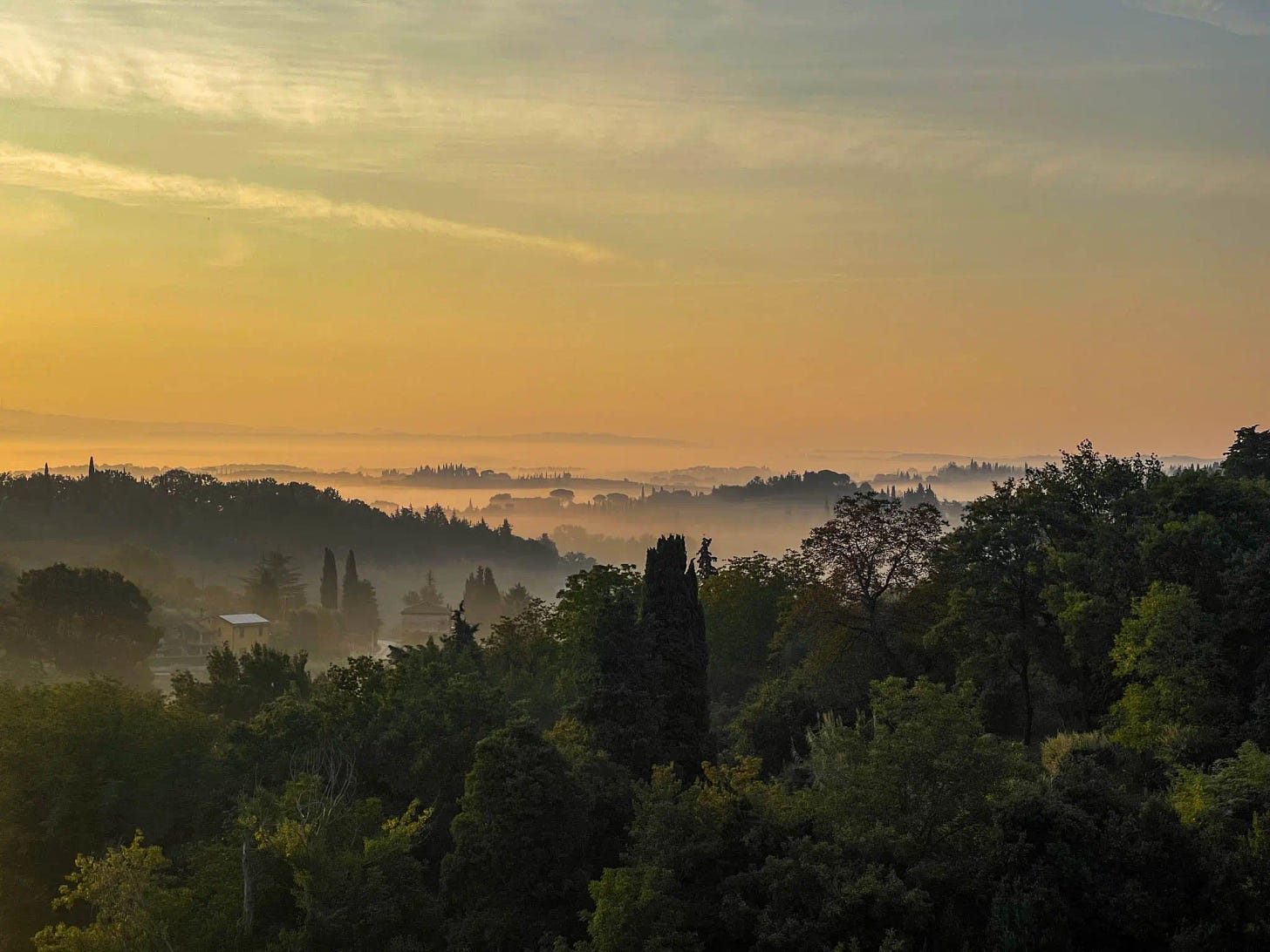 The view form our apartment in Cetona, Italy