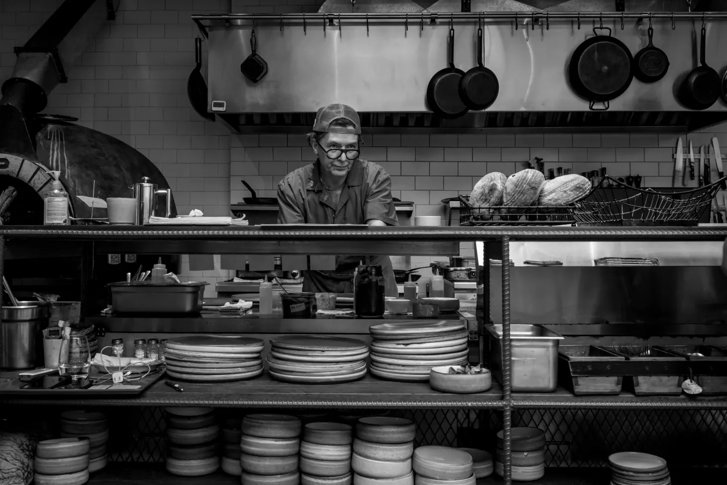 Mario Rosero in the Prudencia kitchen