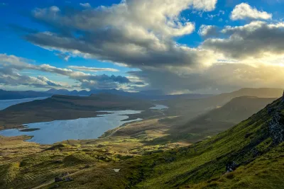 A view from The Storr on a Scotland road trip