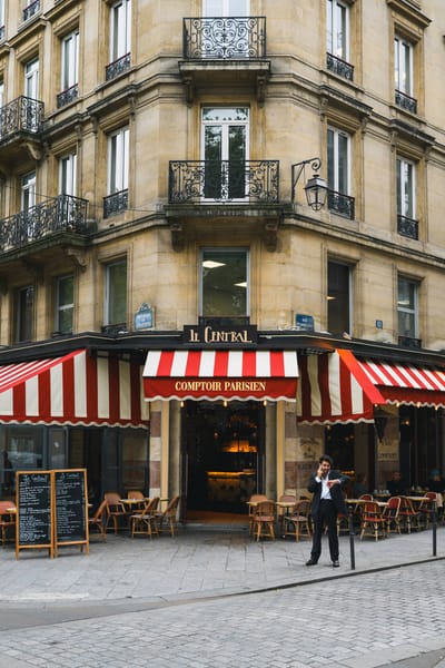 Parisian cafe people watching