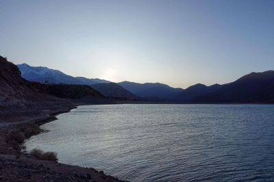 A lake in the mountains outside of Mendoza, Argentina